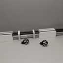 KAMANINA 1 Inch Double Curtain Rods 36 to 72 Inches (3-6 Feet) Window Telescoping Drapery Rod, Black Heavy Duty Curtain Rods for Windows, Twisted Cage Finials