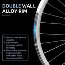 Adults Bicycle Wheels Rim for 3 Wheels Bike, Tricycle Right Wheels 24", Not Suitable for Bicycles, Tire Rims Replacement, Double Wall Alloy Rim, 36x13G Silver Spoke, Aluminum Alloy