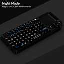 Mini Keyboard with Touchpad, Mini Bluetooth Keyboard, 2.4G Ultra-Thin Handheld Wireless Portable, Suitable for PC/Tablet/TV/Smartphone, Suitable for Travel, Office and Home UseRechargeable