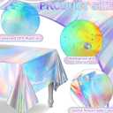 3 Pack Plastic Tablecloth Decorations, Colorful Tablecloth Wonderland Disposable Table Cover for Halloween Christmas Birthday Party Holiday New Year Party Supplies Decorations, 54x108 Inch