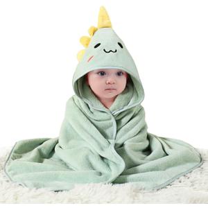 31 * 31 In Baby Bath Towels with Hood,Hooded Towels for Toddlers 1-3, Toddler Girl Boy Robe,Baby Towel, Infant Kids Towels for Newborn Babies,Toallas de Bao para Bebe (Green Dinosaur)