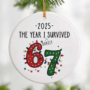 Six Seven Christmas Ornament, 67 Meme Ornament, Six Seven Ornaments, Funny Christmas Ornaments 2025, Teen Gen Alpha Xmas Gift, 67 Meme Gift, Stocking Stuffers for Teens, Funny Teacher Gifts 2025
