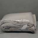 Litanika Linen Grey Comforter Set Queen Size, 3 Pieces Lightweight Solid Bedding Comforter Set, All Season Fluffy Bed Set (90x90In Comforter & 2 Pillowcases)