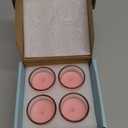 Set of 4 Pink Votive Candles, Clear Glass Filled Unscented Soy Wax Candle for Home Dcor Weddings Spa Holidays Party and DIY (1.8oz, 4 Packs)