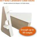 3 Inch Self-adhensive Cardboard Easel Backs, Pack of 60 Picture Frame and Art Paper Easel Stand, Use for Photos, Signs, Crafts and Cardboard Stands for Display