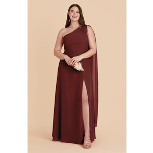Melissa Cabernet Convertible One Shoulder Bridesmaid Dress  Large