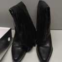 Pasuot Western Cowboy Boots for Women - Knee High Wide Calf Cowgirl Boots with Classic Embroidered, Slip On Pointed Toe Chunky Heel Fashion Retro Classic Pull On Tall Boot for Girls Ladies Fall Winter (13, Black)