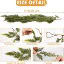 6Ft Artificial Norfolk Pine Christmas Garlands - Green Artificial Greenery for Indoor Outdoor Christmas Decorations