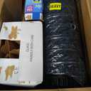 100ft(L) x 4ft(H) Welded Wire Fence, Black PVC Coated Wire Mesh, 16GA 2 Inch x 3 Inch Garden Edging Border, Roll Vinyl Metal Animal Barrier Fence for Yard Vegetable Plant Protection Poultry Netting