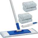 Mops for Floor Cleaning Microfiber Flat Mop with 4 Washable Mop Pads 57" Long Handle Wet Dry Mops for Hardwood Laminate Wall Vinyl Tile Floor Cleaning