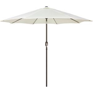 Blissun 9' Outdoor Patio Umbrella, Outdoor Table Umbrella, Yard Umbrella, Market Umbrella with 8 Sturdy Ribs, Push Button Tilt and Crank (Creamy White)