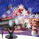 2026 Latest Snowflake Christmas Projector Lights Outdoor, Double Head Crystal-Clear Holiday Projector Outdoor with Timer, Snowfall LED Xmas Lights for House Outside Indoor Christmas Decorations