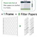 Future Way 10x20x1 MERV 8 AC Air Filter, Includes 1 Reusable ABS Frame and 8 Replaceable Pleated Filters, HVAC Air Filter Defence Against Dust & Pollen, Actual Size: 9.7" x 19.7" x 0.8"