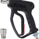 Pressure Washer Short Gun, 5000 PSI/10.5 GPM High Power Washer Spray Gun with 3/8'' Swivel Quick and M22-14mm Connect for Foam Cannon Car Wash