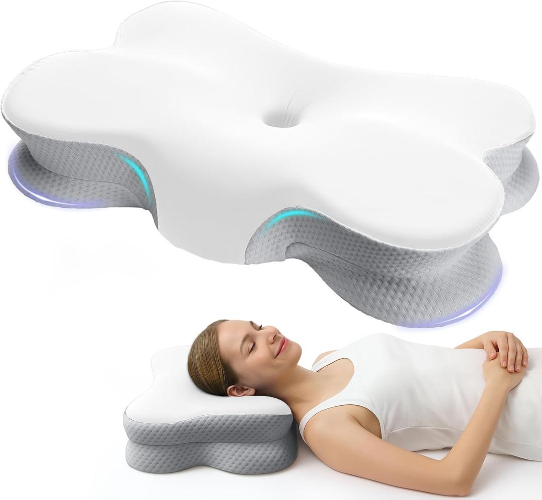 Deep Dream King Size Cervical Pillow for Neck Pain Relief, Ergonomic Memory Foam Pillows, Orthopedic Neck Support Pillow Medium Firm for for Side, Back, and Stomach Sleeper -XL