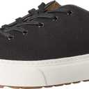 Amazon Essentials Womens Casual Lace Up Platform Sneakers (7.5, Black)