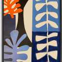 Stupell Industries Funky Plant Leaves Modern Abstract Cutout Silhouettes, Design by Deborah Velasquez, 16 x 20, Black Framed
