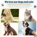 2-Sided Dematting & Deshedding Comb for Pets, Larger Size - 2 Types of Stainless Steel Brush Heads, Ergonomic Handle