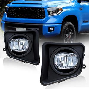 Led Fog Lights Compatible with 2014 2015 2016 2017 2018 2019 2020 2021 Toyota Tundra, 14-21 Tundra Front Driving Fog Lamps Kit, DOT Certified, Clear Lens - 1 Pair