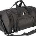 Gym Duffel Bag for Men Sports Duffel Bag with Shoe Compartment (BLACK-Model A)