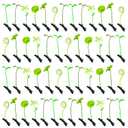 50 Pcs Sprout Clips Little Grass Hair Clips Bean Style Plant Hairpins Sprout Hair Clips Hair Accessories Gift for Women Girls Kids Party SchoolGrass)