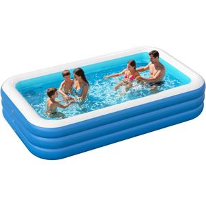 Inflatable Pool for Adults, 115'' x 68'' x 22'' Large Inflatable Pool for Adults, Blow up Pools, Rectangular Family Swimming Poo l, Oversized Thickened Family Inflatable Pools for Outdoor