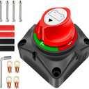 GOGONFLY Battery Disconnect Switch 12V-48V DC 275A Battery Power Master Isolator Shut Off Switch for Marine Boat Car Truck Camper RV Trailer