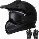 Kids Dirt Bike Helmets Youth ATV Helmet, Kids Motocross Helmet for Off Road, UTV, BMX, Street Riding Motorcycle Helmet with Goggles Gloves, DOT Approved, Small 