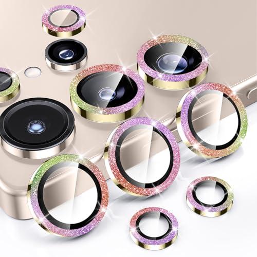 Hoerrye for Samsung Galaxy S25 Ultra Camera Lens Protector - Case-Friendly, Ultra-HD 9H Tempered Glass Screen Protector, Anti-Scratch, Space Titanium Military-Grade Drop Protection, Glitter Colorful