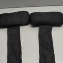 Marsui 2 Pcs Chaise Lounge Headrest Pillow Beach Chair Pillow for Adult Outdoor All Weather Patio Swim Pool Sunbathing Recliner Neck Rest Cushion Supplies with Non Slip Weighted Tail(Black)