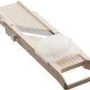 Benriner Mandoline Slicer with 4 Blades, Japanese Stainless Steel, BPA Free, 12.75 x 3.625-Inches, Beige