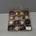 16PCS Christmas Balls Ornaments - 2.36in Black and Gold Christmas Tree Decorations, Shatterproof Hanging Balls for Christmas Xmas Tree Holiday Wreath Decor (Black & Gold)