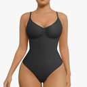 FeelinGirl Shapewear Bodysuit Tummy Control for Women Seamless Sculpting Snatched Waist Body Shaper Body Suit, Small