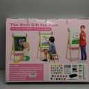 Easel for Kids,Toddler Art Easel Toys for Ages 2-4 5-7,Toys 2 3 4 5 6 7 8 9 Year Old Girl Gifts,Wooden Double-Sided Magnetic Dry Erase Whiteboard and Chalk Board with Paper Roll,Boy Girl Birthday Gift