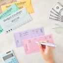 Juvale Cash Envelopes for Budgeting System - 6.75 x 3.25 In, A6 Binder Size, Multicolor, 96 Count - Money Envelopes for Cash with Tracking Ledger