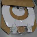 Bemis 500EC Durable Wood Toilet Seat with Easy Clean Hinges, Made in USA, Round, White