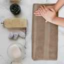 Avalon Towels Luxury Hand Towels (Pack of 6) Size 16x28 Inches - Premium Cotton, Soft and Highly Absorbent Hand Towels for Bathroom, 600 GSM Face Towels, Hotel & Spa Quality, Quick Dry (Beige)