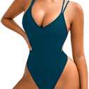 ShawGobow Sexy Swimsuit for Women,Backless Scrunch Butt High Cut Monokini,One Piece Cheeky Bathing Suit Beach Pool Party (XL)