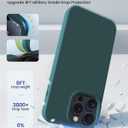 for iPhone 15 Pro Case Liquid Silicone Slim Shockproof Protective Cover 6.1 Inch Anti-Scratch Drop Protection, Blackish Green