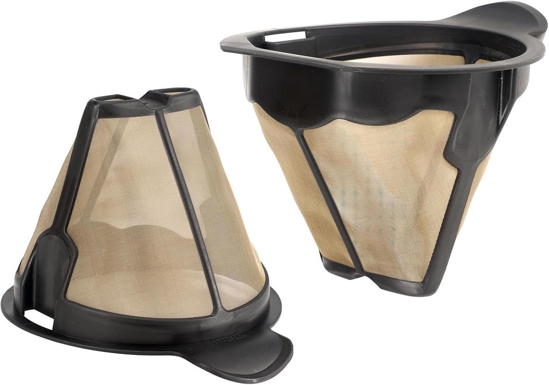 Reusable Coffee Permanent Filters Cone Replacement Coffee Filter Compatible with Ninja Coffee Maker and Brewer CM300, CM305, CM360, CM371, CM400 (2 Packs)