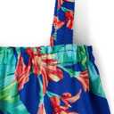 The Children's Place Baby-Girls and Newborn Casual Short Sleeve Dress with Diaper Cover (0-3 Months, Blue Tropical)