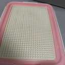 Dog Potty Tray for Small Dogs, Puppy Potty Training Tray 19.7"x14.5" Indoor Dog Toilet, Leak-Proof Pet Pads Holder (Pink)
