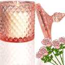 10 Oz Rose CandleSoy Pink CandlesScented Candles for Homewith an Extra Long Burn Time of 60 Hours, The Non-Toxic Soy Candle is The Beautiful Gift for Girls!