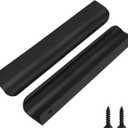 Goldenwarm 10 Pack Kitchen Cabinet Handles 6-1/4 Inch Black Finger Pulls for Cabinets Edge Pulls Black Kitchen Hardware for Dresser Drawers, Aluminum Alloy (Hole Center:160mm(6.25in))