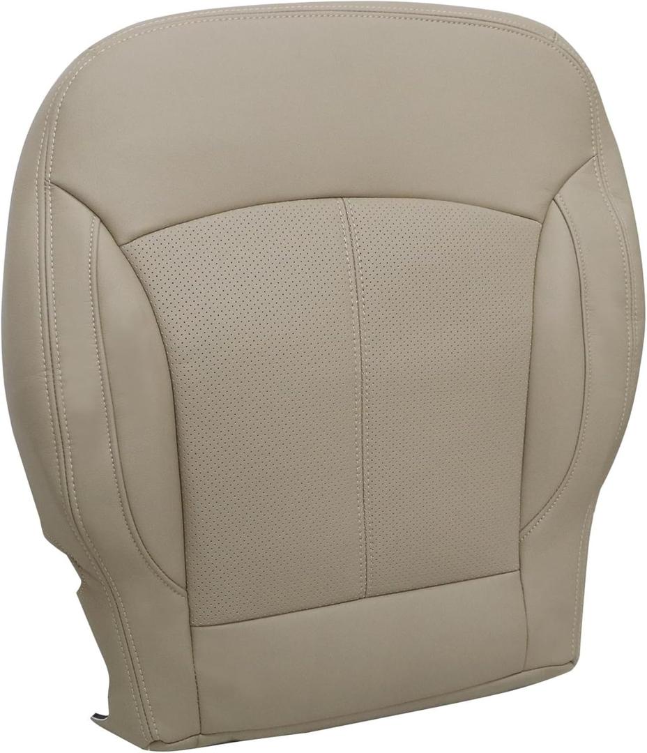 Tan Front Driver Or Passenger Side Bottom Leather Perforated Seat Cover Compatible with Buick Lacrosse 2010 2011 2012 2013