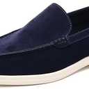 Suede Loafers for Men Slip-On Casual Dress Shoes Lightweight Walking Moccasins with Comfort Sole for Office Work Daily Travel Shoes, Size 8