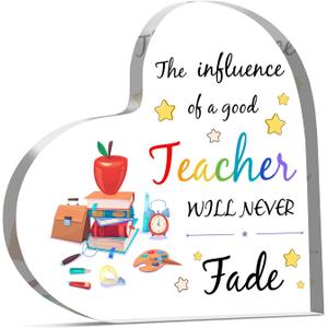 Teacher Gifts,Teacher Appreciation Gifts,Thank You Teachers Gift for Women,Birthday Valentine Christmas Gift for Teachers,End of Year Back to School Presents for Teacher's,Acrylic Plaque Office Decor