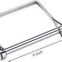 Sunnyway 10 Pack 5/16 Inch Trailer Coupler Pin Set 4 Inch Long Wire Lock Pin PTO Shaft Locking Pin Heavy Duty Safety Trailer Hitch Pin (Silver)