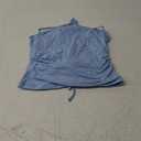 Avidlove Halter Tops for Women Going Out Double Lined Sexy Crop Tank Top Ruched Slim Fit Cami Outfits (Small, Clear Blue)