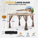 11x11 Pop Up Gazebo with Netting, Canopy Tent, Beige
Outdoor Gazebo for Backyard, Party, Patio & Deck, Screened Canopy with Carry Bag, UPF 50+ UV Protection, Dual Vented Top
